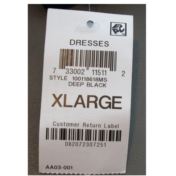 Karen Scott Women's 100% Cotton Knit Cuffed-Short-Sleeve Dress, Black, XL - Picture 5 of 7